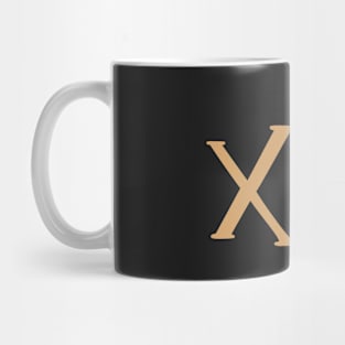 XVII Gold Roman Numerals Mug